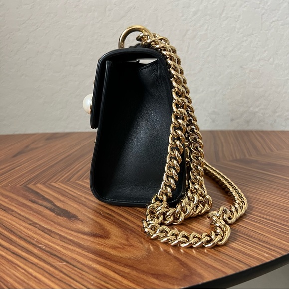 Gucci Calfskin Studded Small Padlock Shoulder Bag Black - Picture 11 of 16